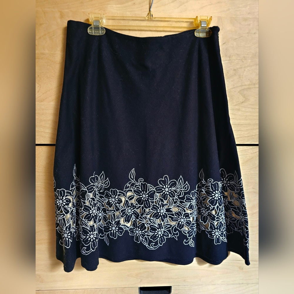 David Brooks petite laser cut skirt